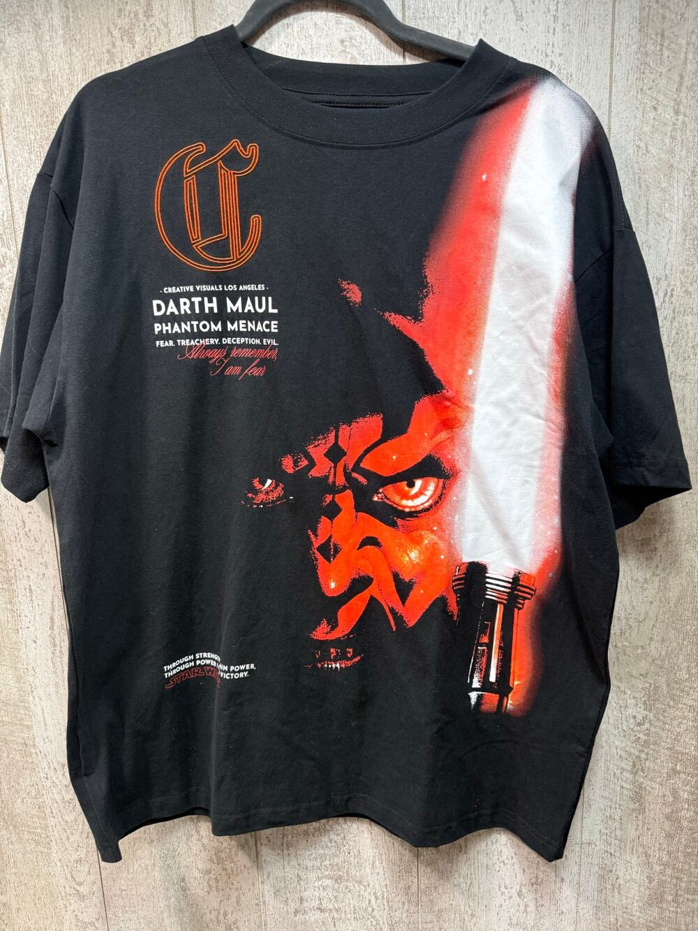 Star Wars Darth Maul Phantom Menace T-Shirt Men’s Large NWOT Black Graphic Tee